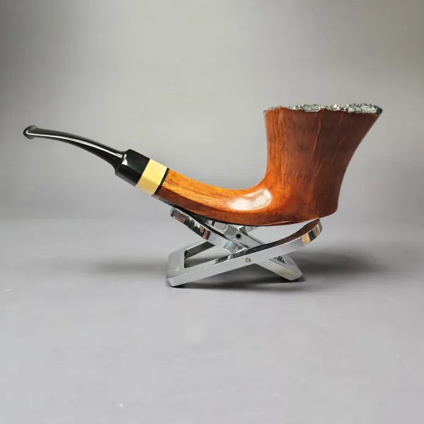 HS Studio Wide Shank Dublin w/ Boxwood Estate Briar Pipe, Unsmoked - Image 7