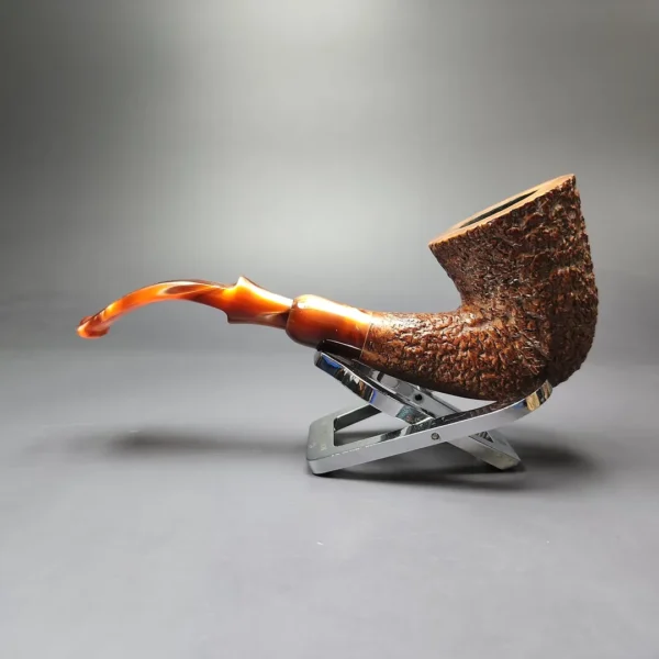 Castello Sea Rock S 49 Rusticated Calabash Estate Briar Pipe, Italian Estates - Image 7