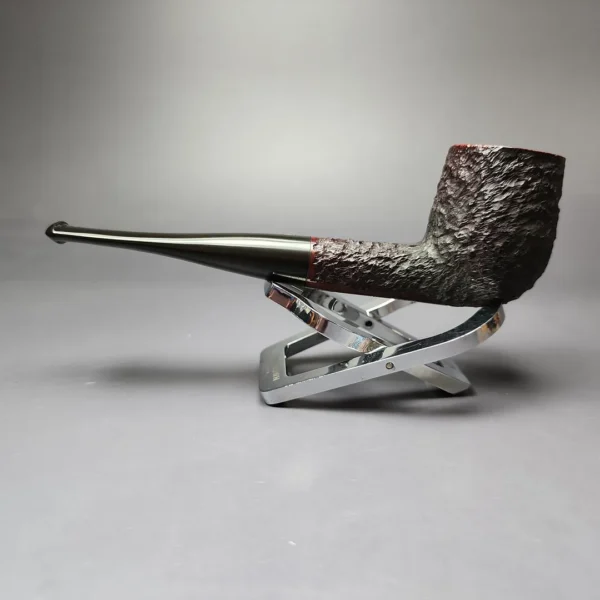 James Upshall Bark Group 5 Partially Rusticated Billiard Estate Briar Pipe, Unsmoked - Image 7