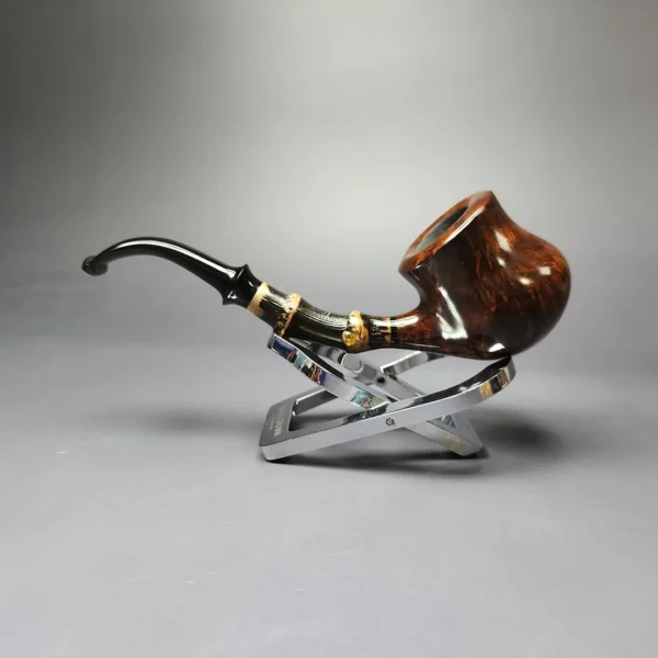 HS Studio Smooth “Bo Nordh Pot” w/ Bamboo Estate Briar Pipe, Unsmoked - Image 7