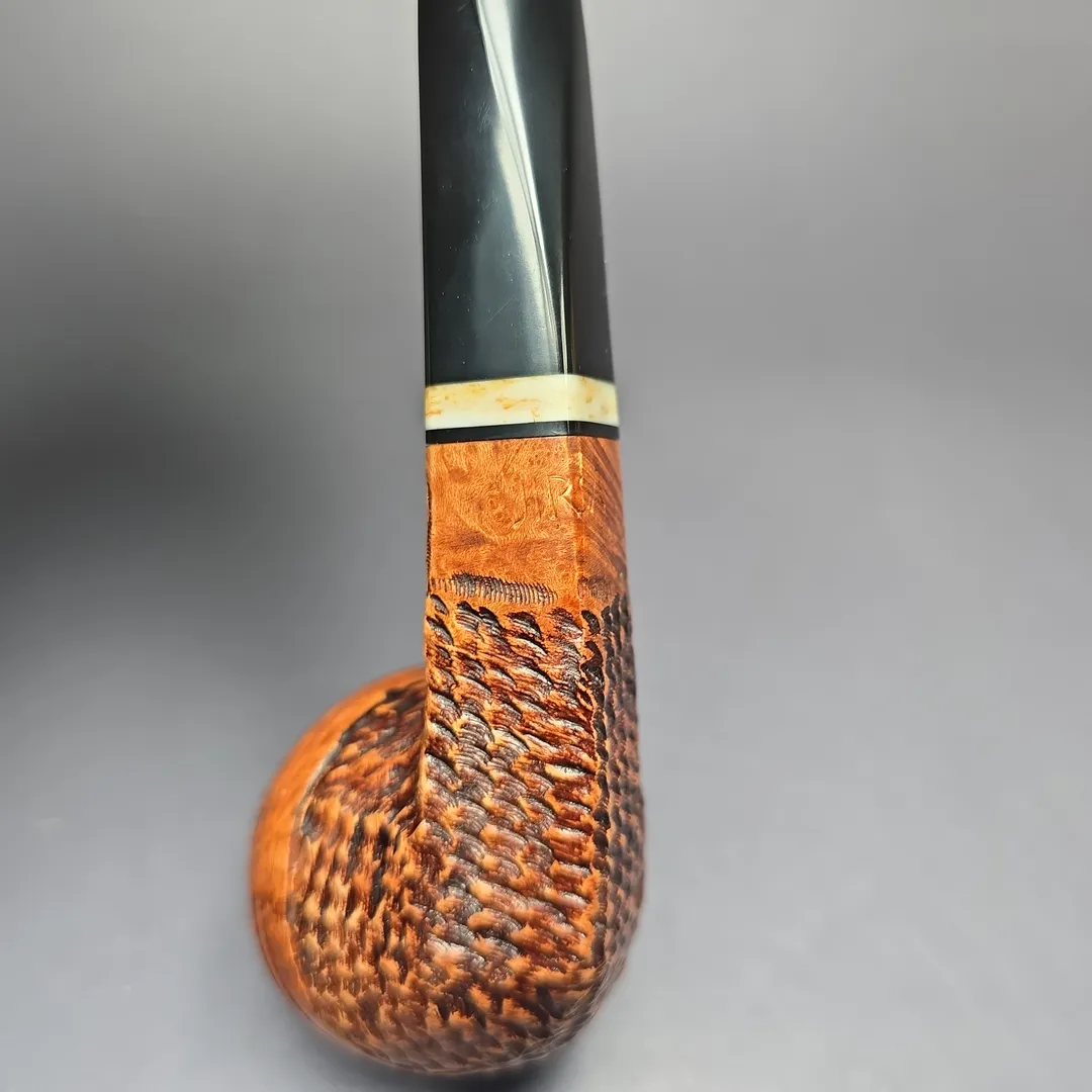 Jirsa Rusticated Bulldog Estate Briar Pipe, Unsmoked, 9mm - Image 7