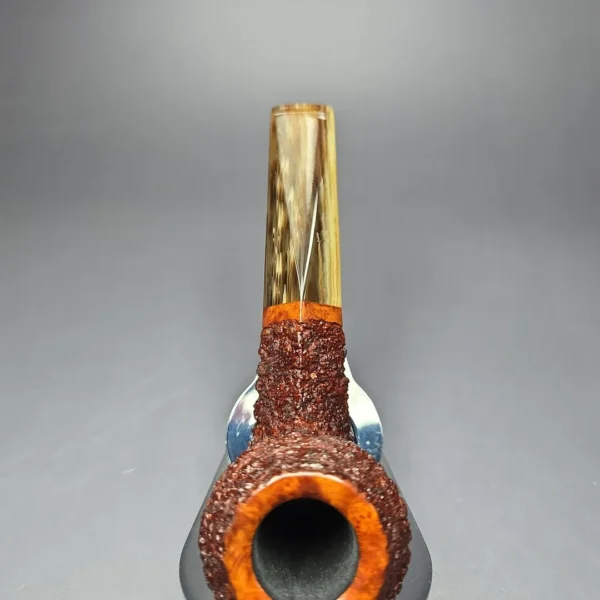 Walt Cannoy 10th Anniversary Cardinal House Munn Rusticated Bulldog Handmade Briar Pipe, New - Image 7