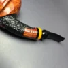 Poul Winslow E Partially Rusticated Blowfish Estate Briar Pipe,  Unsmoked, 9mm - Image 7