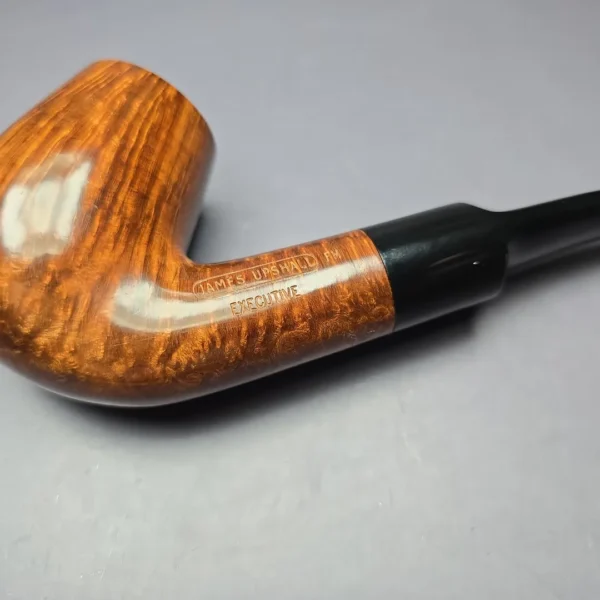 James Upshall Empire Executive Smooth Magnum Bent Billiard Estate Briar Pipe, Unsmoked - Image 7