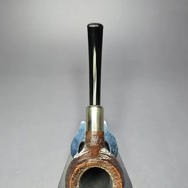 HS Studio Sandblasted Prince w/ Silver Estate Briar Pipe, Unsmoked - Image 7