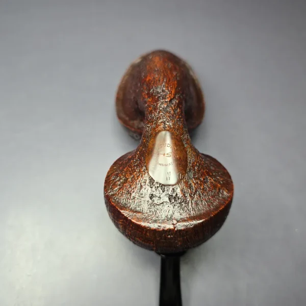 HS Studio Large Sandblasted Asymmetric Freehand Estate Briar Pipe, Unsmoked - Image 7