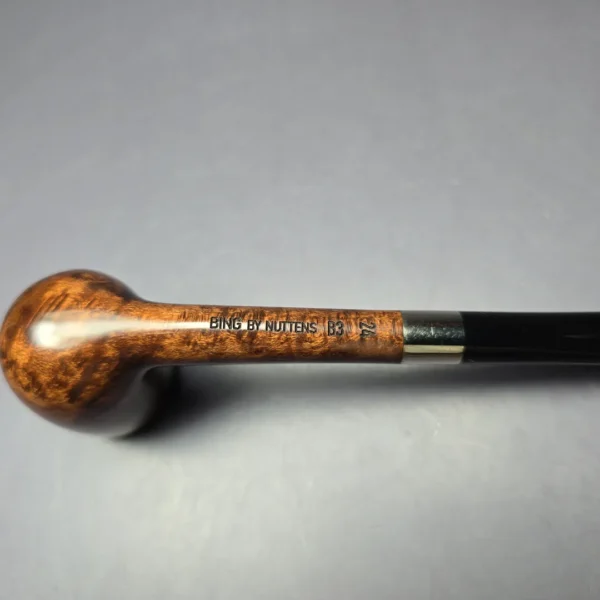Bruno Nuttens Mini Bing B3 Smooth Billiard w/ Silver Estate Briar Pipe, Unsmoked - Image 7