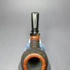G Pipes Rusticated Danish Apple w/ Horn Handmade Briar Pipe, New - Image 7