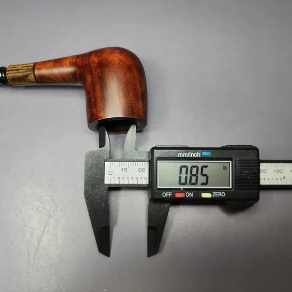MBSD Briars by Piero Vitale Sienna Contrast Smooth Billiard w/ Zebrawood Briar Pipe, New - Image 8