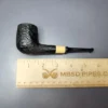 MBSD Briars by Piero Vitale Black Rusticated Billiard w/ Boxwood Briar Pipe, New - Image 8