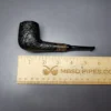 MBSD Briars by Piero Vitale Black Sandblasted Billiard w/ Zebrawood Briar Pipe, New - Image 8