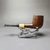 MBSD Briars by Piero Vitale Sienna Contrast Smooth Billiard w/ Olivewood Briar Pipe, New - Image 8