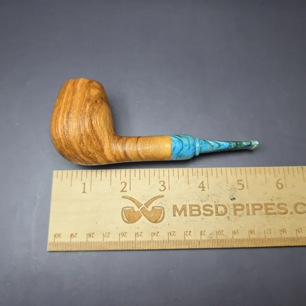 Papa Bear’s Pipes by Tim Beaumont Sandblasted Olivewood Brandy Handmade Pipe, New - Image 8