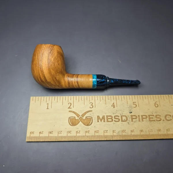 Papa Bear's Pipes by Tim Beaumont Sandblasted Olivewood Billiard Handmade Pipe, New - Image 8
