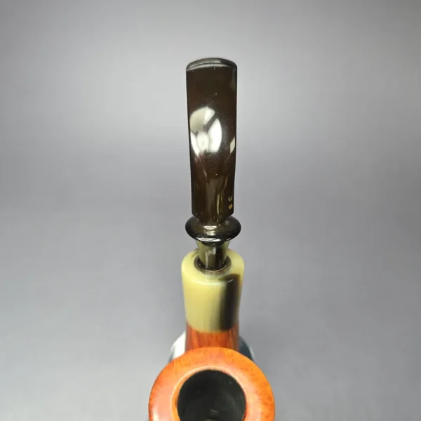 Savinelli Nonpareil 9604 Smooth Oom Paul w/ Horn Estate Briar Pipe, Unsmoked - Image 8