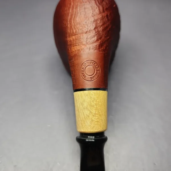 MBSD Briars by Piero Vitale Red Sandblasted Brandy w/ Boxwood Briar Pipe, New - Image 8