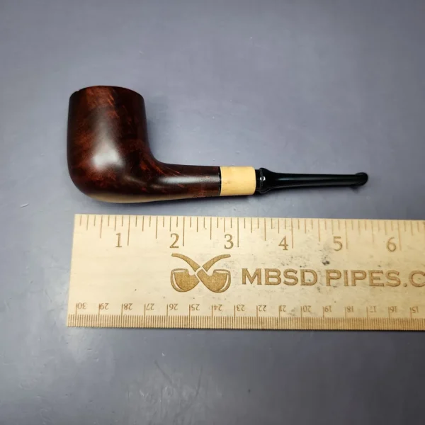 MBSD Briars by Piero Vitale Sienna Contrast Smooth Billiard w/ Boxwood Briar Pipe, New - Image 8