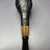 MBSD Briars by Piero Vitale Vintage Sandblasted Billiard w/ Zebrawood Briar Pipe, New - Image 8