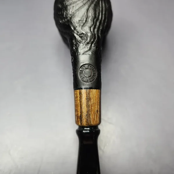 MBSD Briars by Piero Vitale Vintage Sandblasted Billiard w/ Zebrawood Briar Pipe, New - Image 8