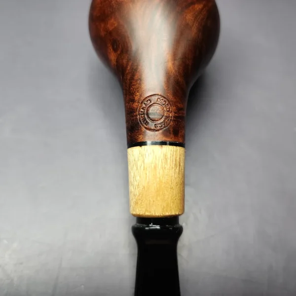 MBSD Briars by Piero Vitale Sienna Contrast Smooth Author w/ Boxwood Briar Pipe, New - Image 8