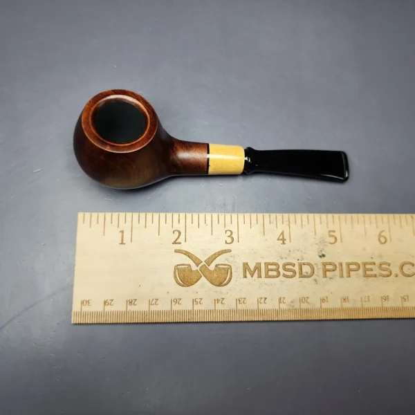 MBSD Briars by Piero Vitale Sienna Contrast Smooth Author w/ Boxwood Briar Pipe, New - Image 8