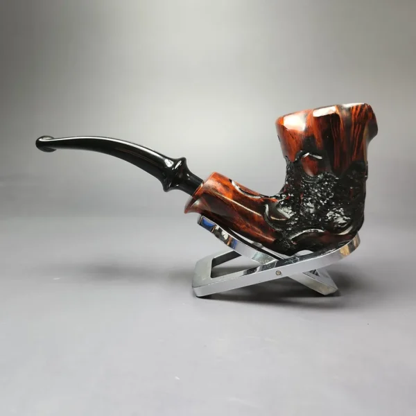 Nording Moss Partially Rusticated Freehand Estate Briar Pipe, Unsmoked - Image 8