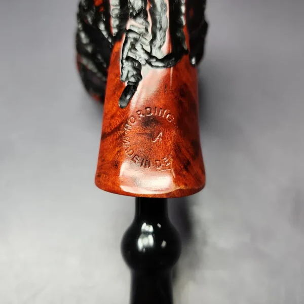Nording Abstract Partially Rusticated Freehand Estate Briar Pipe, Unsmoked - Image 8