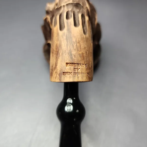 Nording Spruce Matte Partially Rusticated Freehand Estate Briar Pipe, Unsmoked - Image 8