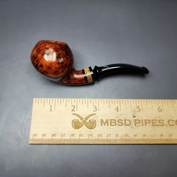 Nording Nosewarmer 1 2 Smooth Cognac Apple w/ Palm Wood Estate Briar Pipe, Unsmoked - Image 8