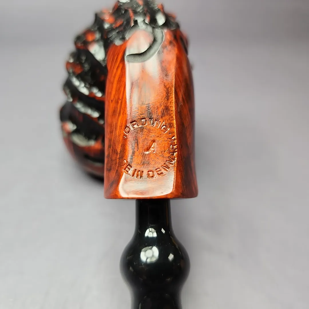 Nording Abstract Partially Rusticated Freehand Estate Briar Pipe, Unsmoked - Image 8