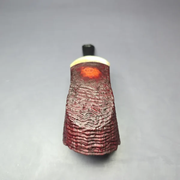 Dirk Heinemann Sandblasted Dublin w/ Fossilized Whale Estate Briar Pipe, Unsmoked - Image 8