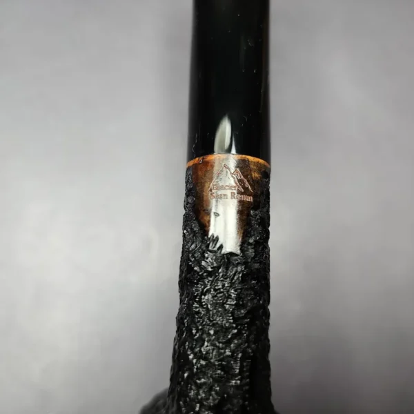 Sean Reum Glacier Partially Rusticated Pot Estate Briar Pipe, Unsmoked - Image 8