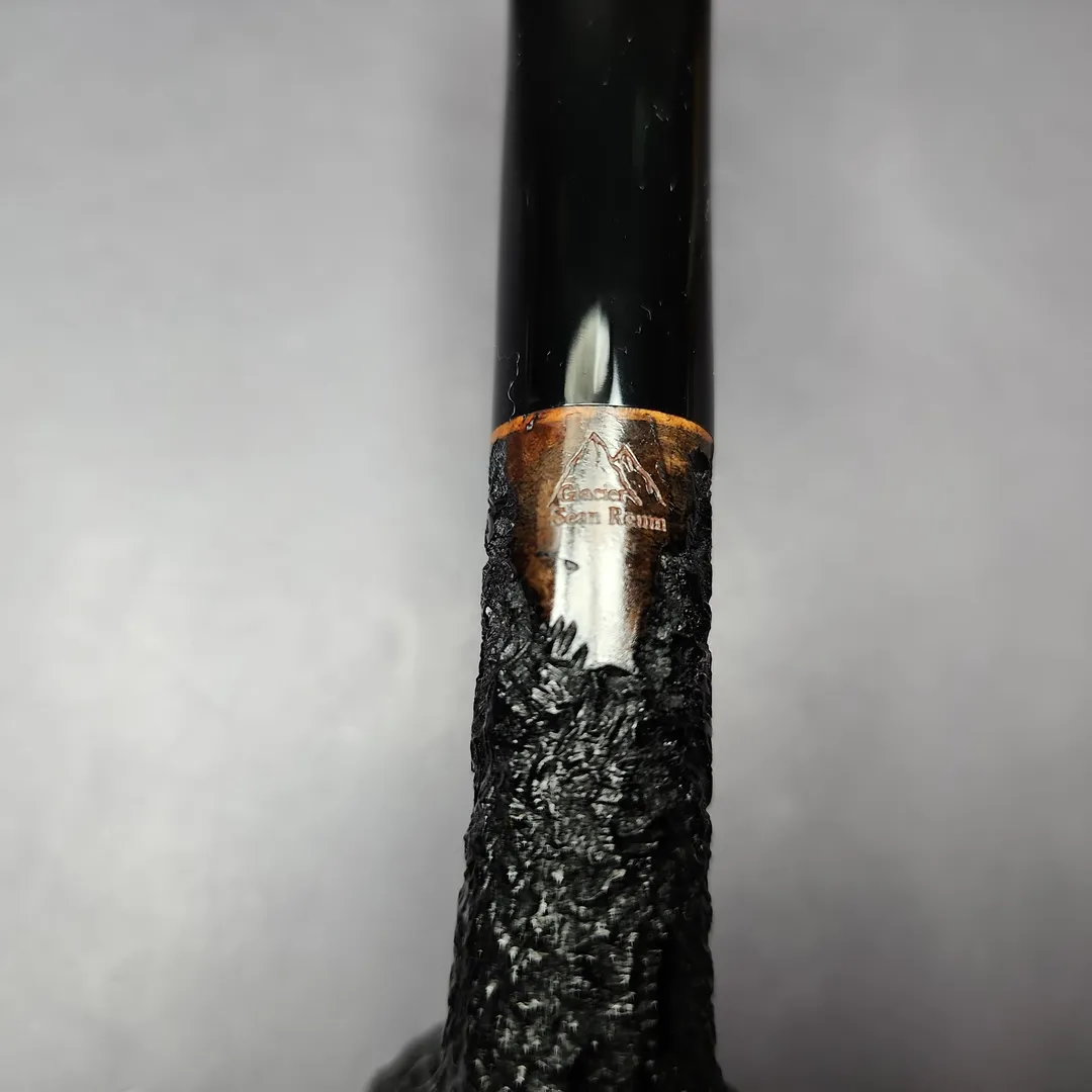 Sean Reum Glacier Partially Rusticated Pot Estate Briar Pipe, Unsmoked - Image 8