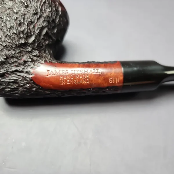 James Upshall Bark Group 6 Partially Rusticated Dublin Estate Briar Pipe, Unsmoked - Image 8