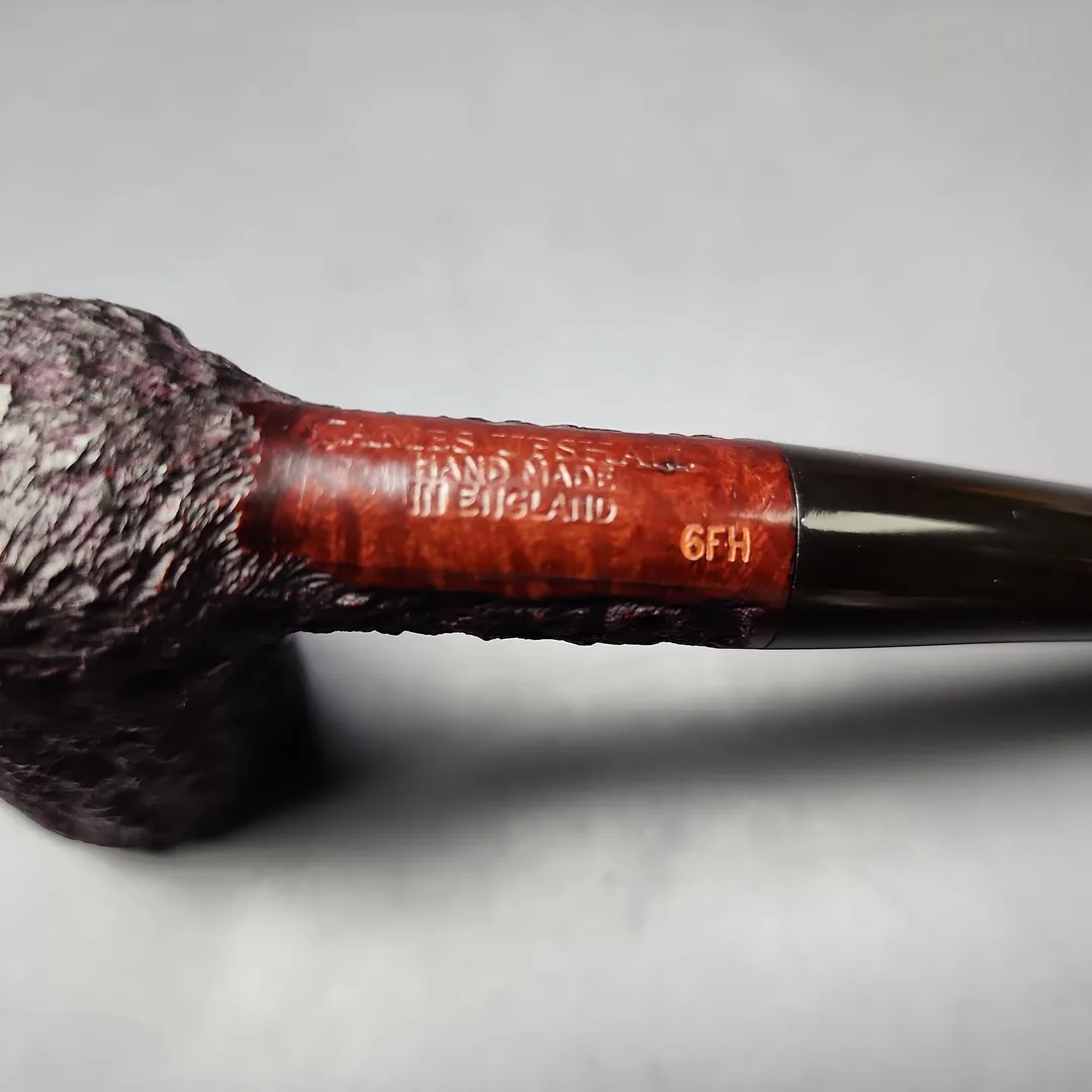 James Upshall Bark Group 6 Partially Rusticated "371" Dublin Estate Briar Pipe, Unsmoked - Image 8