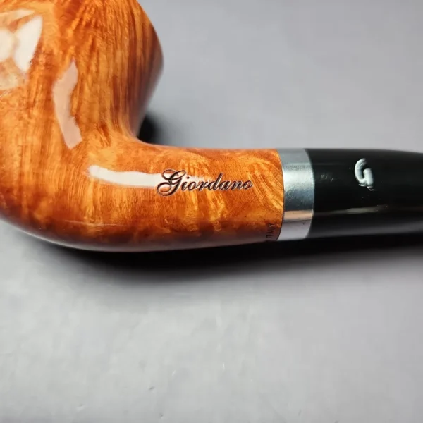 Giordano Lucca 3 Smooth Bent Apple w/Silver Estate Briar Pipe, Unsmoked, 9mm - Image 8