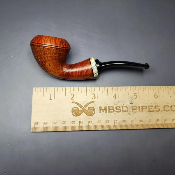 Sebastian Heck Partially Sandblasted Rhodesian w/ Mammoth Estate Briar Pipe, Unsmoked - Image 8