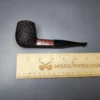 James Upshall Bark Partially Rusticated Panel Shank Billiard Estate Briar Pipe, Unsmoked - Image 8