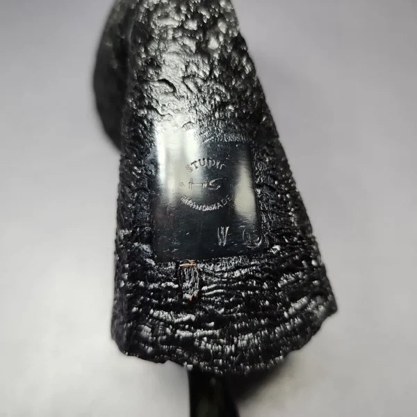 HS Studio Sandblasted Asymmetric Dublin w/ Reverse Calabash Estate Briar Pipe, Unsmoked - Image 8
