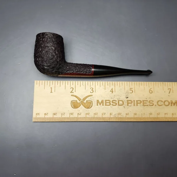 James Upshall Bark Group 5 Partially Rusticated Billiard Estate Briar Pipe, Unsmoked - Image 8