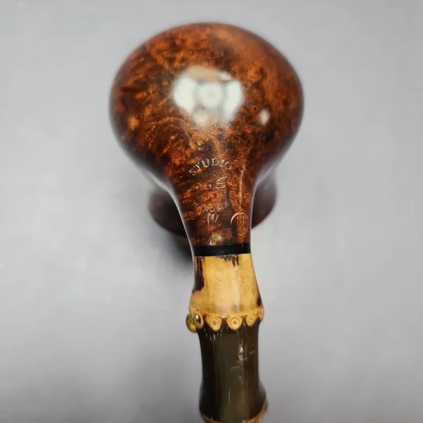 HS Studio Smooth “Bo Nordh Pot” w/ Bamboo Estate Briar Pipe, Unsmoked - Image 8