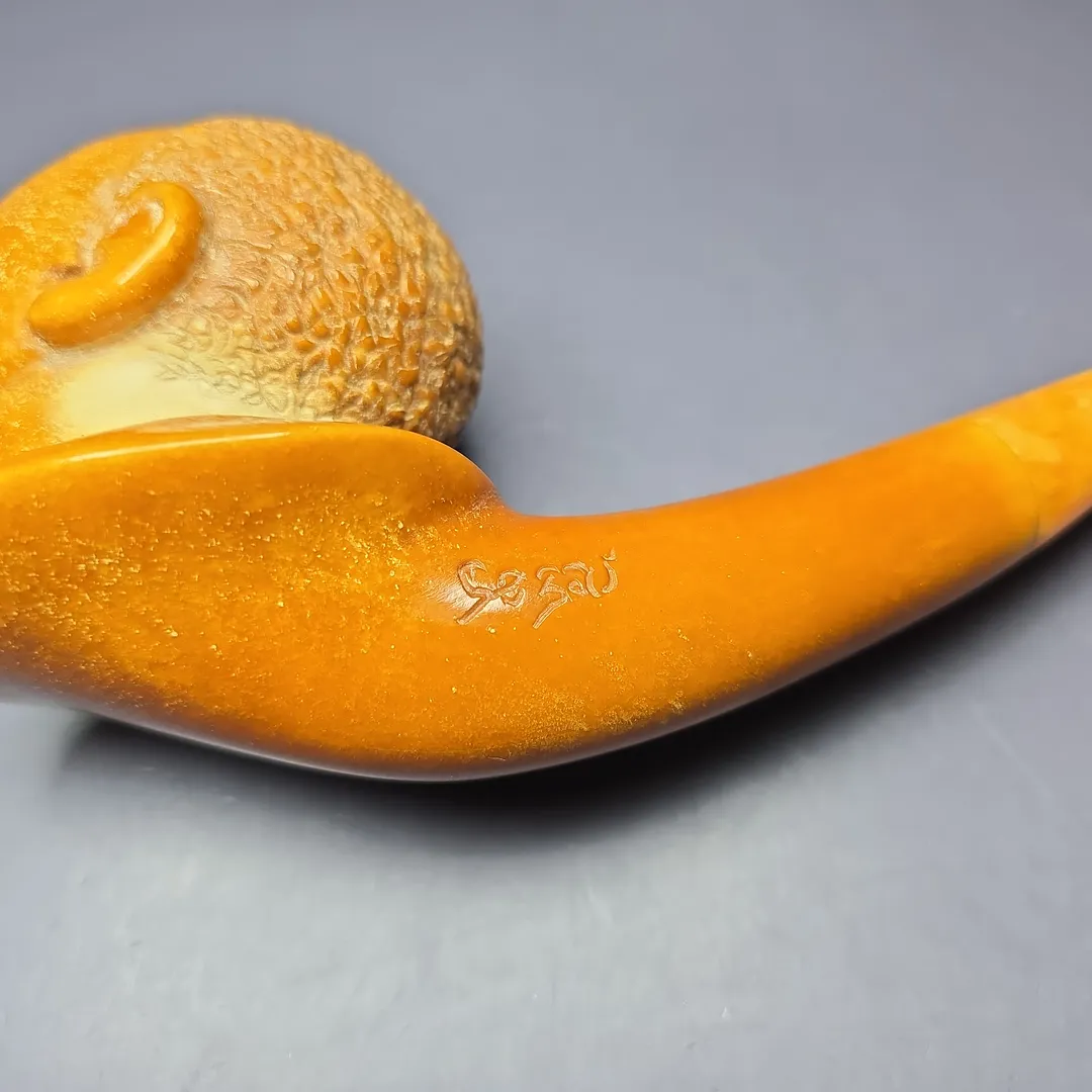 Ural (Sezai) Magnum "Moor" Bust Estate Block Meerschaum Pipe, Turkish Estates - Image 8