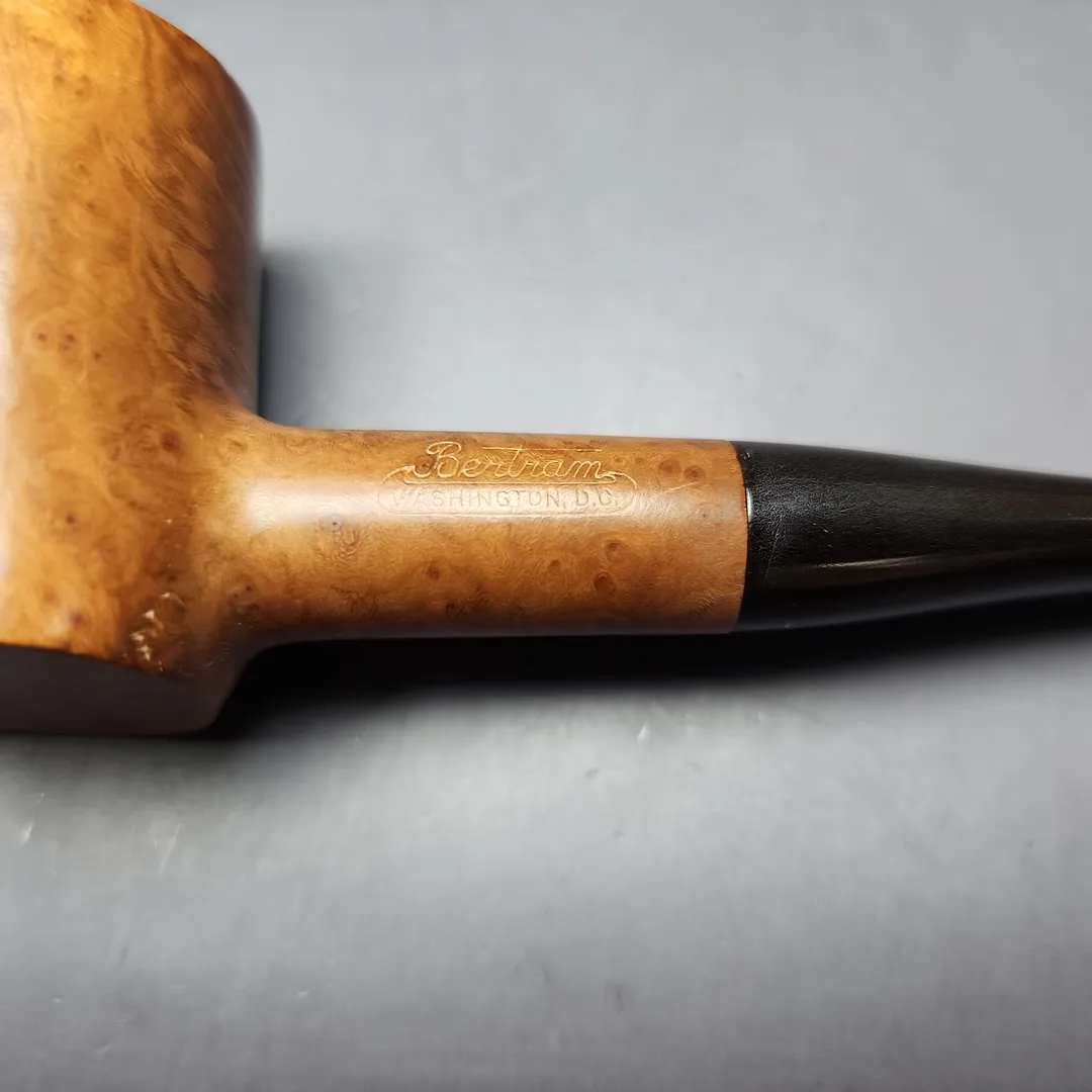 Bertram Washington Smooth Poker Estate Briar Pipe, American Estates - Image 8