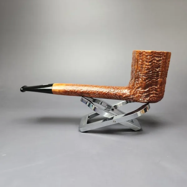 Castello Reg. No. Old Antiquari G Sandblasted Panel Canadian Estate Briar Pipe, Italian Estates - Image 8