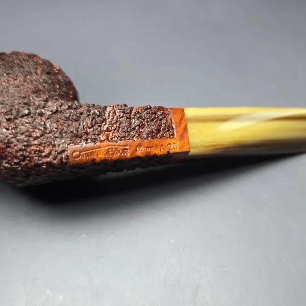 Walt Cannoy 10th Anniversary Cardinal House Munn Rusticated Bulldog Handmade Briar Pipe, New - Image 8