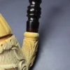 Mesut XL Whirling Dervishes Oom Paul w/ Cap Estate Block Meerschaum Pipe, Turkish Estates - Image 8