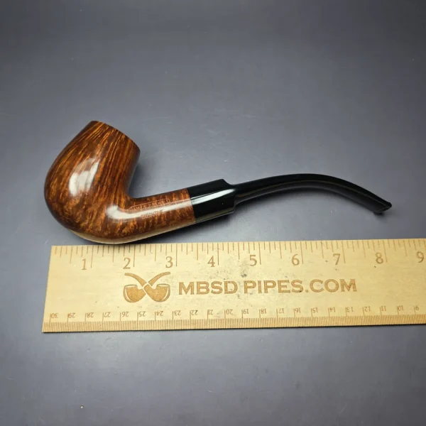 James Upshall Empire Executive Smooth Magnum Bent Billiard Estate Briar Pipe, Unsmoked - Image 8