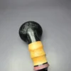 HS Studio Sandblasted Reverse Calabash Apple w/ Buddha Bamboo Estate Briar Pipe, Unsmoked - Image 8