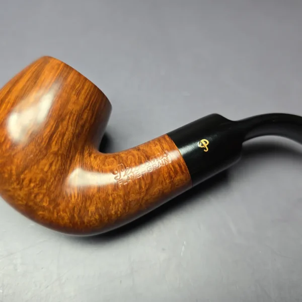 Peterson Flame Grain 231 Smooth Bent Apple Estate Briar Pipe, Unsmoked - Image 8