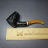 Neerup XL Sandblasted Volcano w/ Zebrawood Estate Briar Pipe, Danish Estates - Image 8